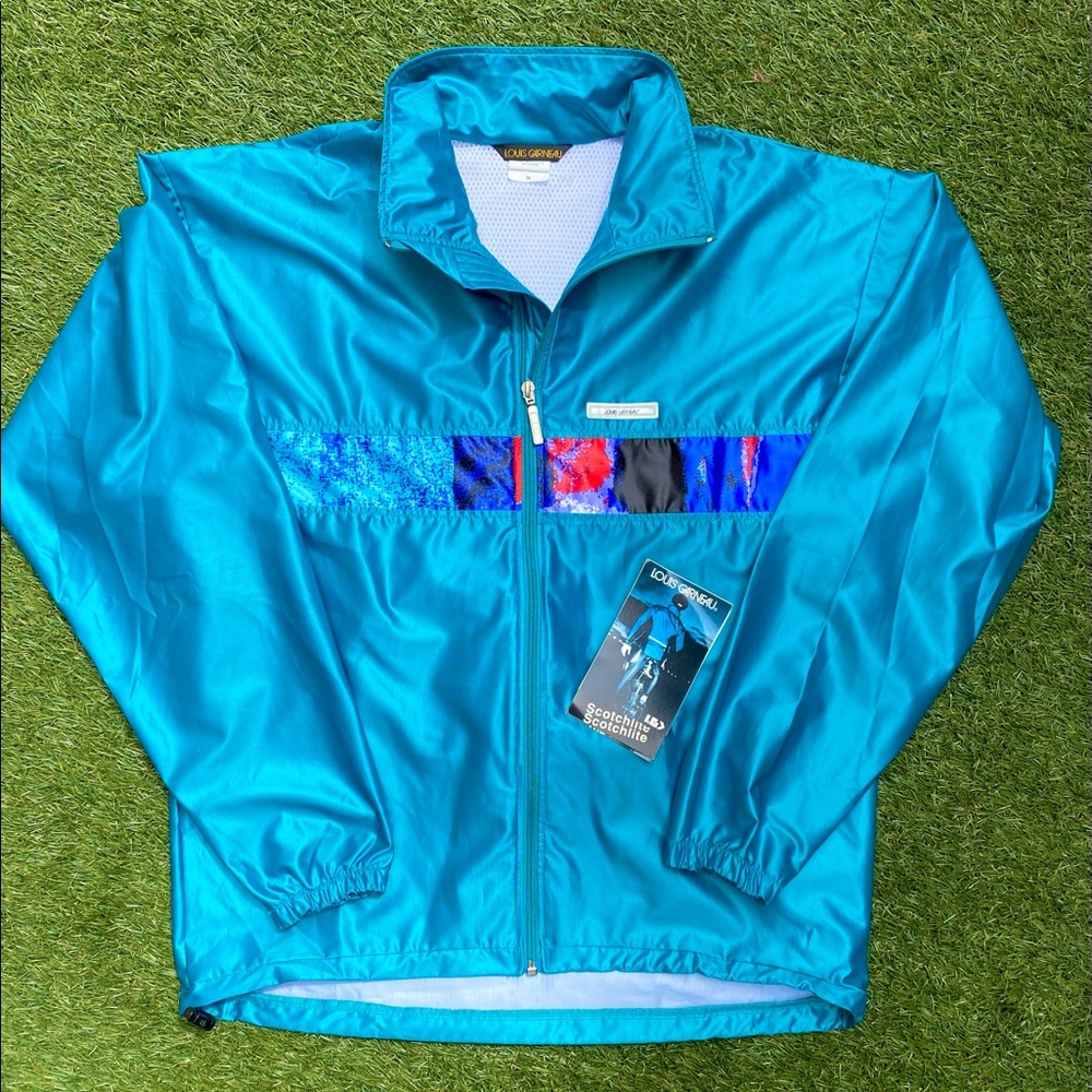 Vintage Louis Garneau Scotchlite Reflective Teflon Cycling Jacket Men's Size M